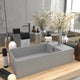 Vidaxl Washbasin con cerámica de aterrizaje de gris claro