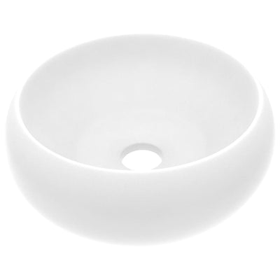 Vidaxl Washbasin alrededor de 40x15 cm Mat de cerámica White