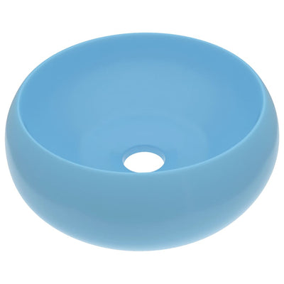 Vidaxl Washbasin Round 40x15 cm Cerámico mate azul claro