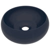 Vidaxl Washbasin Round 40x15 cm tappetino ceramico blu scuro
