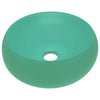 Vidaxl wastafel rond 40x15 cm keramiek mat lichtgroen