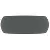 Vidaxl Washbasin Round 40x15 cm Mat de cerámica Gray Dark Grey