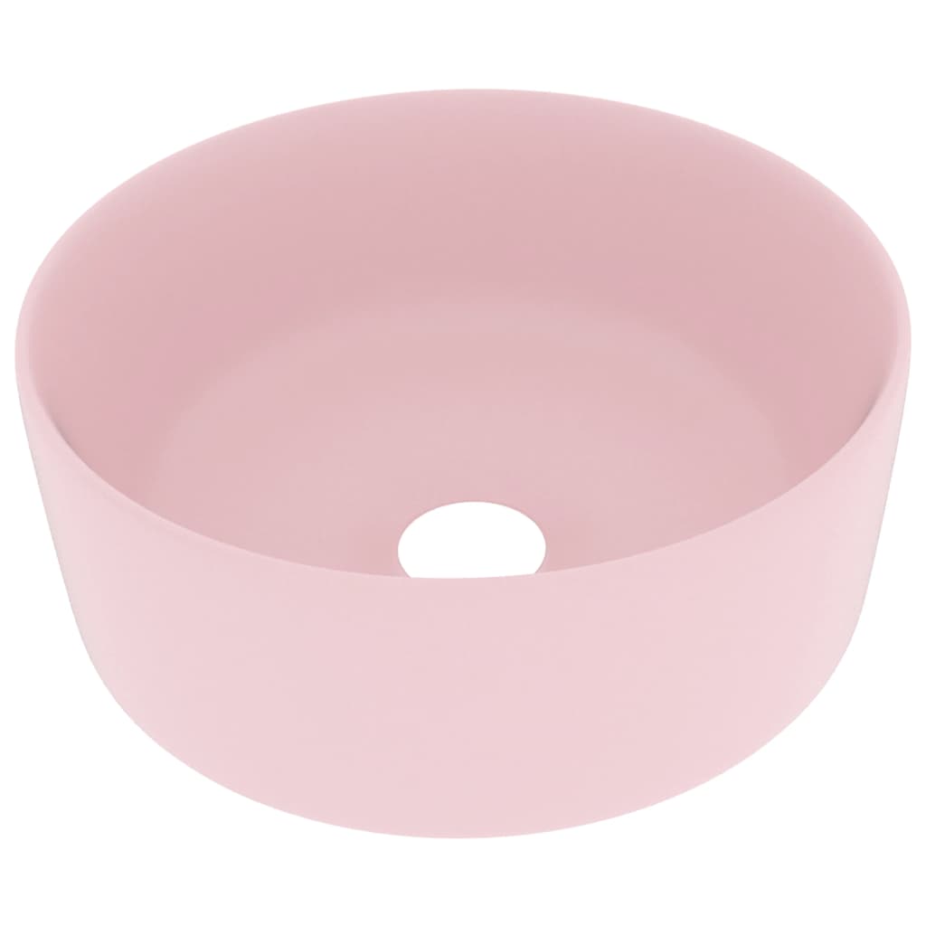 Vidaxl Washbasin Round 40x15 cm Matpown in ceramica