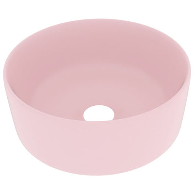 Vidaxl Washbasin Round 40x15 cm Matpown in ceramica