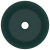 Vidaxl Washbasin Round 40x15 cm Mat de cerámica Verde oscuro