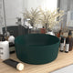 Vidaxl Washbasin Round 40x15 cm Mat de cerámica Verde oscuro