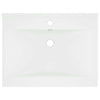 Vidaxl wastafel met kraangat 60x46 cm keramiek matwit