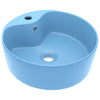 Vidaxl Washbasin con atterraggio 36x13 cm in ceramica azzurra