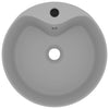 Vidaxl Washbasin con aterrizaje de 36x13 cm de cerámica mate gris claro