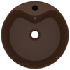 Vidaxl Washbasin con aterrizaje de 36x13 cm de cerámica mate oscuro marrón