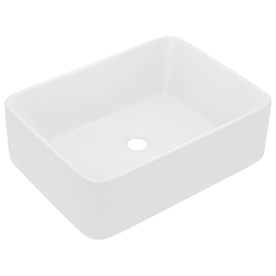 Vidaxl Washbasin 41x30x12 CM Mat de cerámica White
