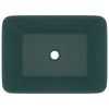 Vidaxl Washbasin 41x30x12 CM Mat de cerámica Verde oscuro