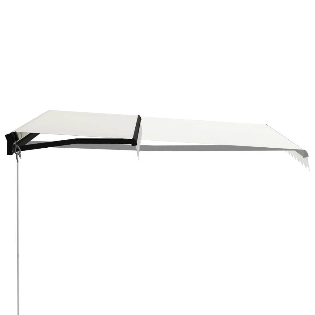 Vidaxl luifel handmatig uittrekbaar met led 300x250 cm crème