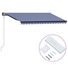 Vidaxl Luifel extiende automáticamente 450x300 cm azul y blanco