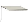 VidaXL Luifel uittrekbaar met windsensor en LED 400x300 cm crème