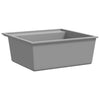 Fregadero de Vidaxl con agujero de desbordamiento de granito gris
