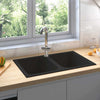 Lavello da cucina Vidaxx nero 76 x 48 x 30 cm quarzo e resina