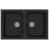 Lavello da cucina Vidaxx nero 76 x 48 x 30 cm quarzo e resina