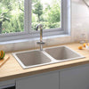 Vidaxx fregadero de cocina beige 76 x 48 x 30 cm cuarzo y resina