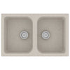 Lavello da cucina Vidaxx beige 76 x 48 x 30 cm quarzo e resina
