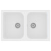 Vidaxl keukenwasbak wit 76 x 48 x 30 cm kwarts en hars