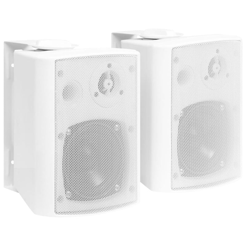VidaXL Stereoluidsprekers wandgemonteerd 2 st 80 W wit