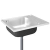 Fregadero de Vidaxl con drenaje 500x600x155 mm de plata de acero inoxidable