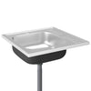 Fregadero de Vidaxl con set de drenaje 600x600x155 mm de plata de acero inoxidable