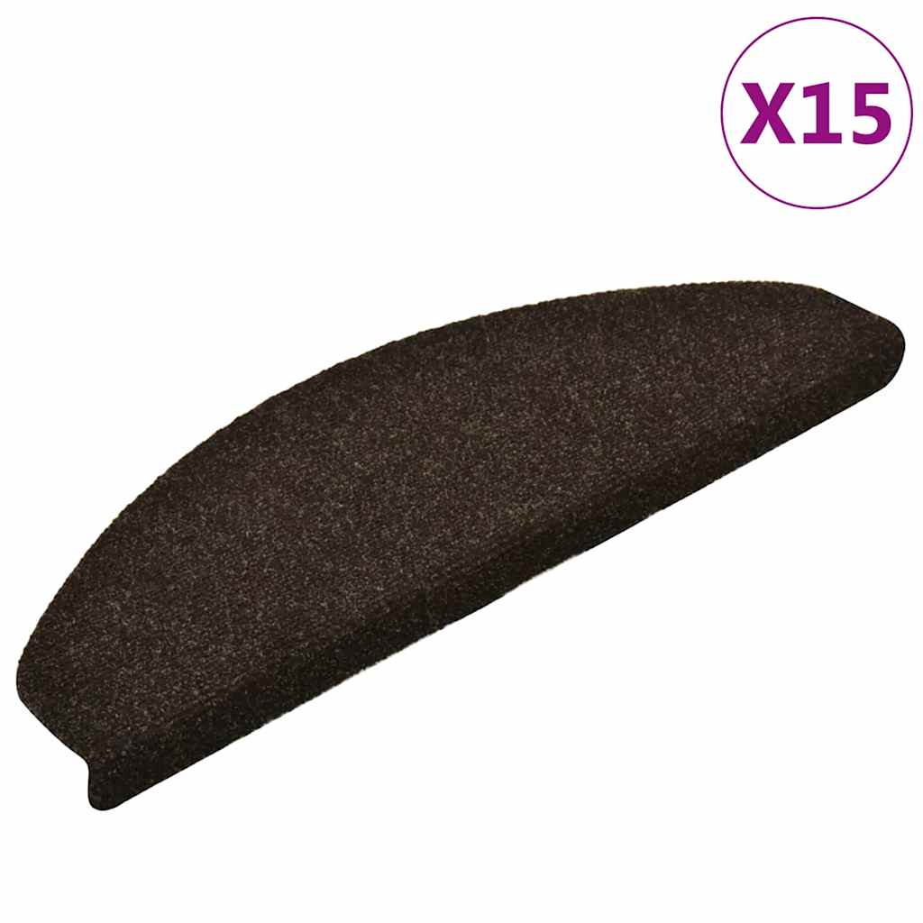 Vidaxl tappetini per autoadesivo 15 st 65x21x4 cm ago marrone scuro
