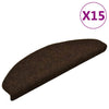 Esteras de escalera de Vidaxl autoadhesivo 15 st 65x21x4 cm aguja de parto marrón
