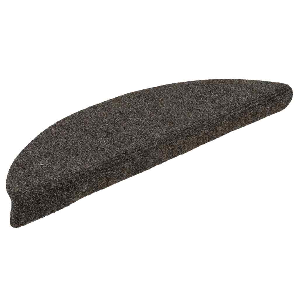 Vidaxl trapmatten zelfklevend 15 stuks 56x17x3 cm antraciet halfrond