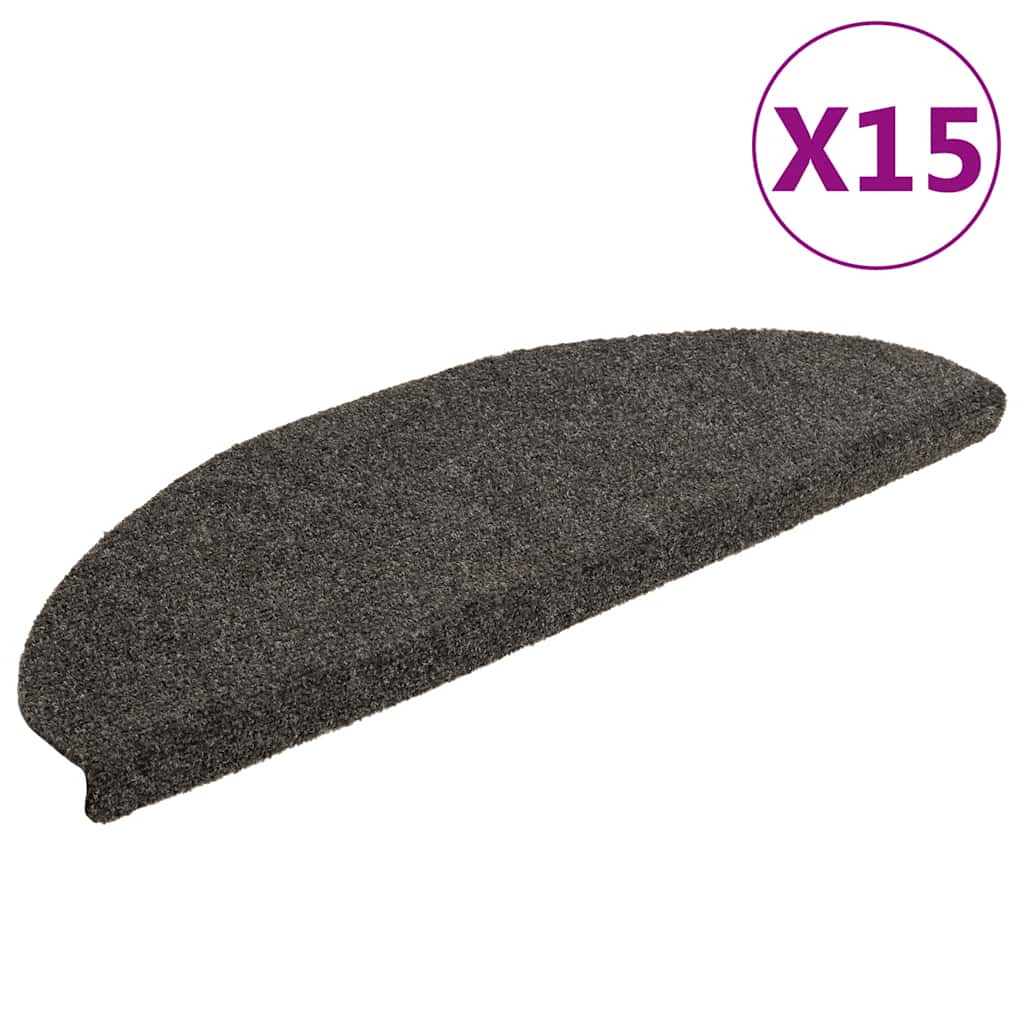 Vidaxl tappetini per autoadesivo 15 St 65x21x4 cm Ago sentito antracite