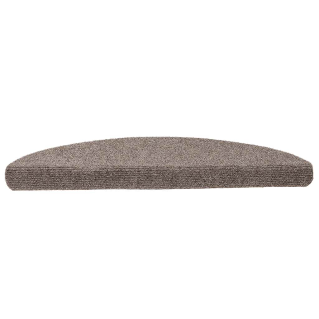Vidaxl trapmatten zelfklevend 15 stuks 65x21x4 cm beige halfrond groot