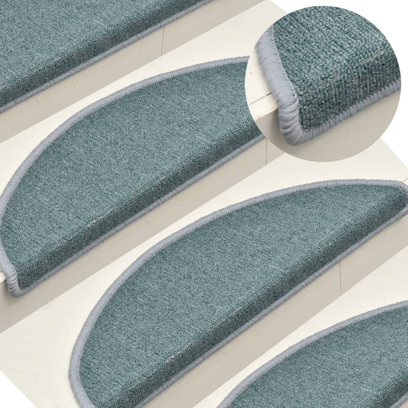 Esteras de escalera de Vidaxl 15 st 56x17x3 cm azul