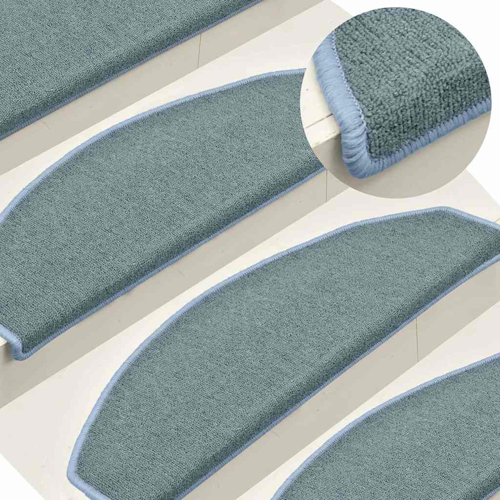 Esteras de escalera de Vidaxl 15 st 65x24x4 cm azul