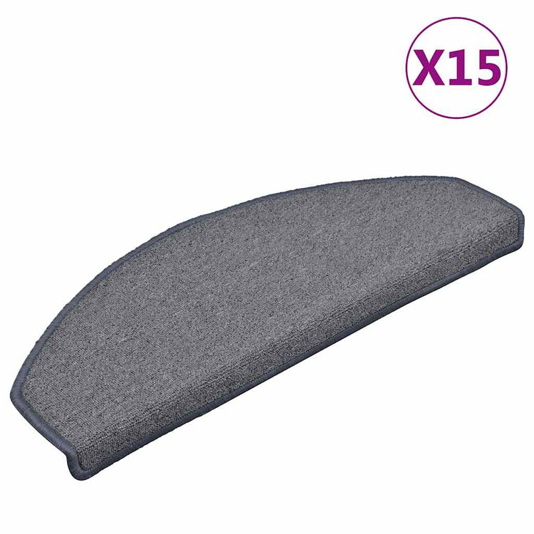 Vidaxl Stair tappetini 15 ST 65x24x4 cm grigio chiaro e blu