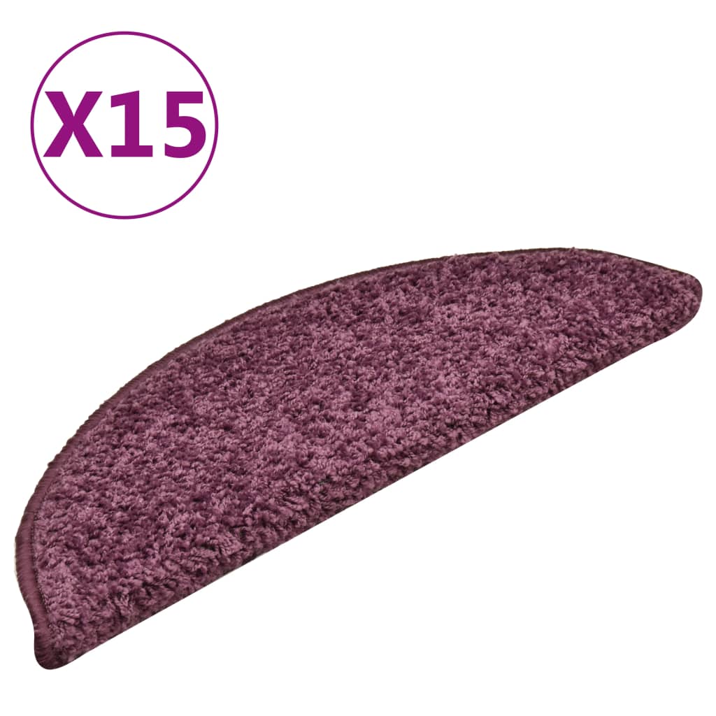 Vidaxl Stair Tappet 15 St 56x17x3 cm Purple scuro