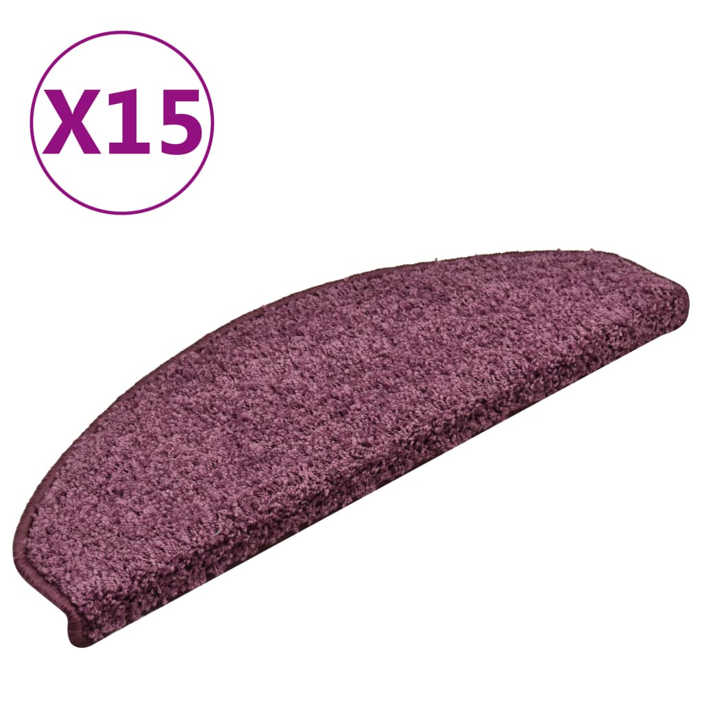 Vidaxl Stair Tappet 15 St 65x21x4 cm Dark Purple