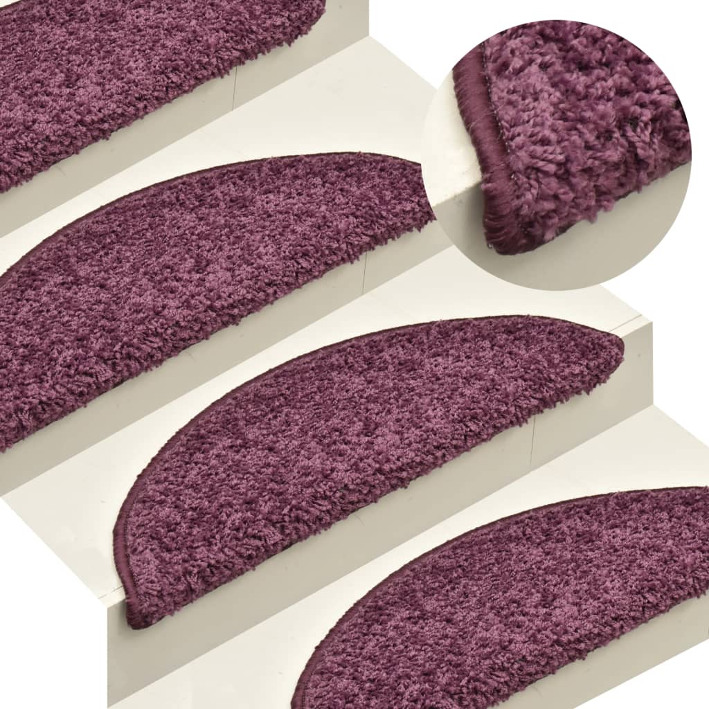 Vidaxl Stair Tappet 15 St 65x21x4 cm Dark Purple