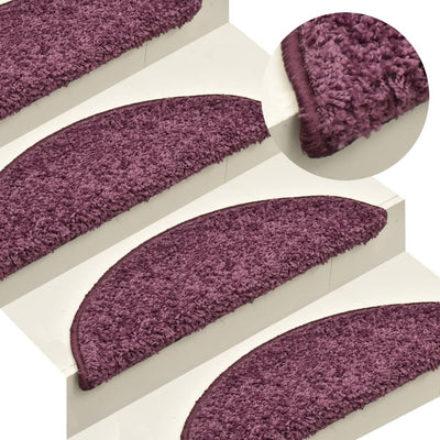 Vidaxl Stair Tappet 15 St 65x21x4 cm Dark Purple