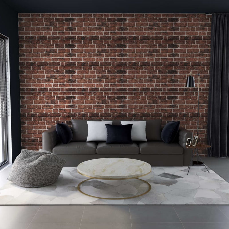 Vidaxl 10 St Wall Pannelli 3D BRICK marrone scuro EPS