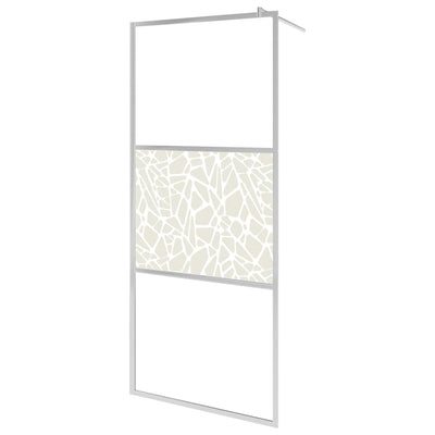 Vidaxl walk-in walk-in wall con un modello di pietra 140x195 cm ESG vetro