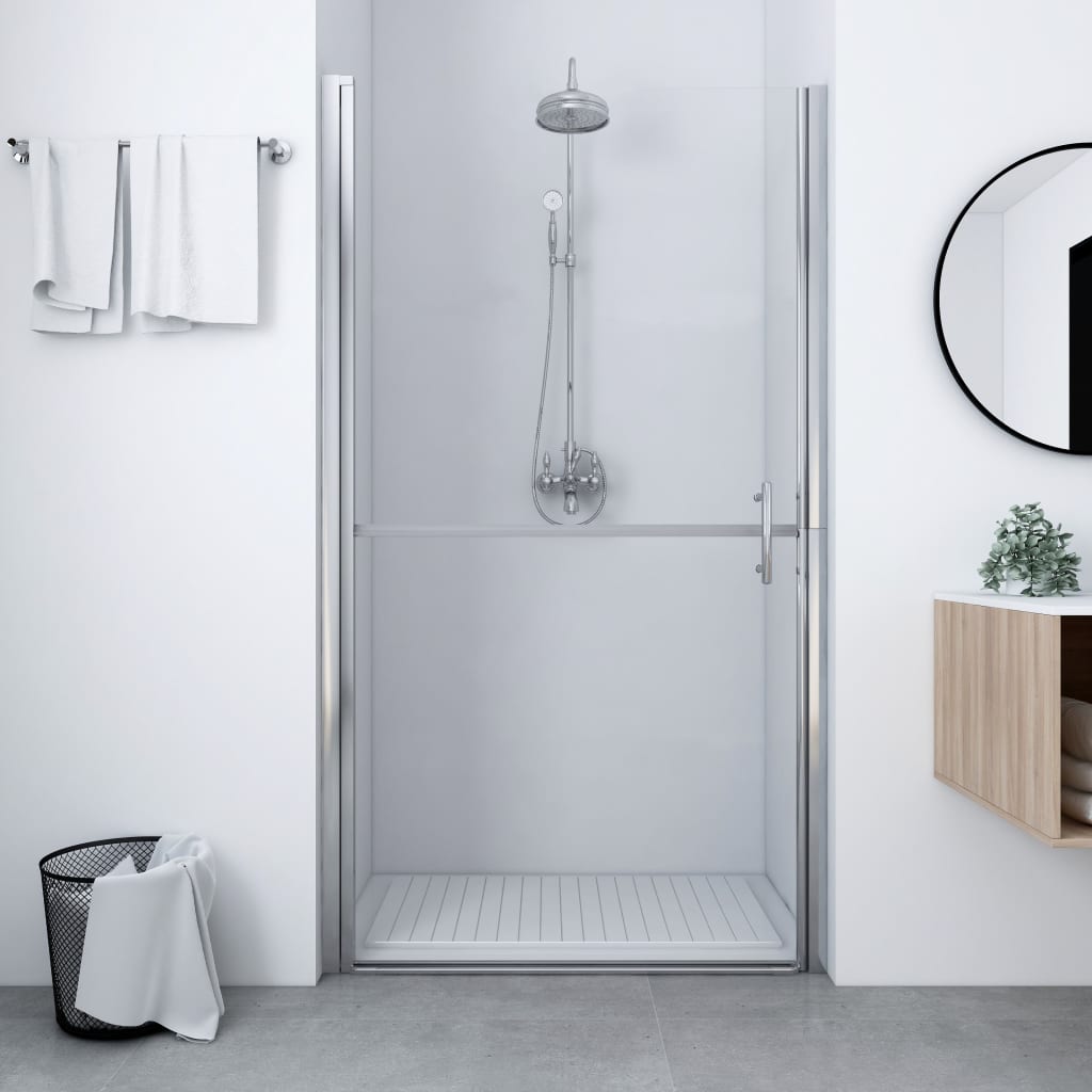 Puerta de ducha Vidaxl 91x195 cm de vidrio endurecido