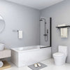 Vidaxl Doccia muro 68x130 cm ESG nero