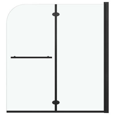Vidaxl doccia involucro 2 pannelli 120x140 cm ESG nero