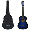 Vidaxl gitaar klassiek beginner kinderen met tas 1 2 34 blauw