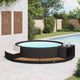 Vidaxl Spaumouw Poly Rattan y Acaciahout Black