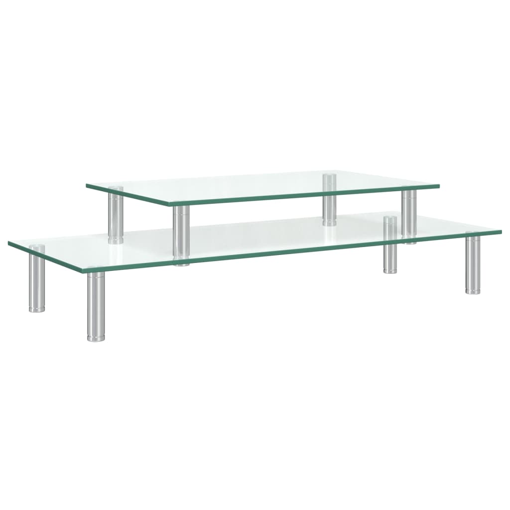 Soporte para monitor vidaxxl cristal transparente de 2 capas