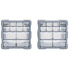 Vidaxl organisers met 12 lades 2 st 26,5x16x26 cm