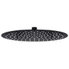 Vidaxl regendouchekop rond 30 cm roestvrij staal zwart